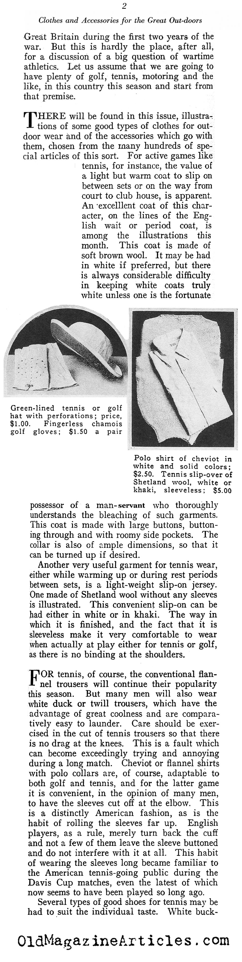 1920s Tennis Flannels