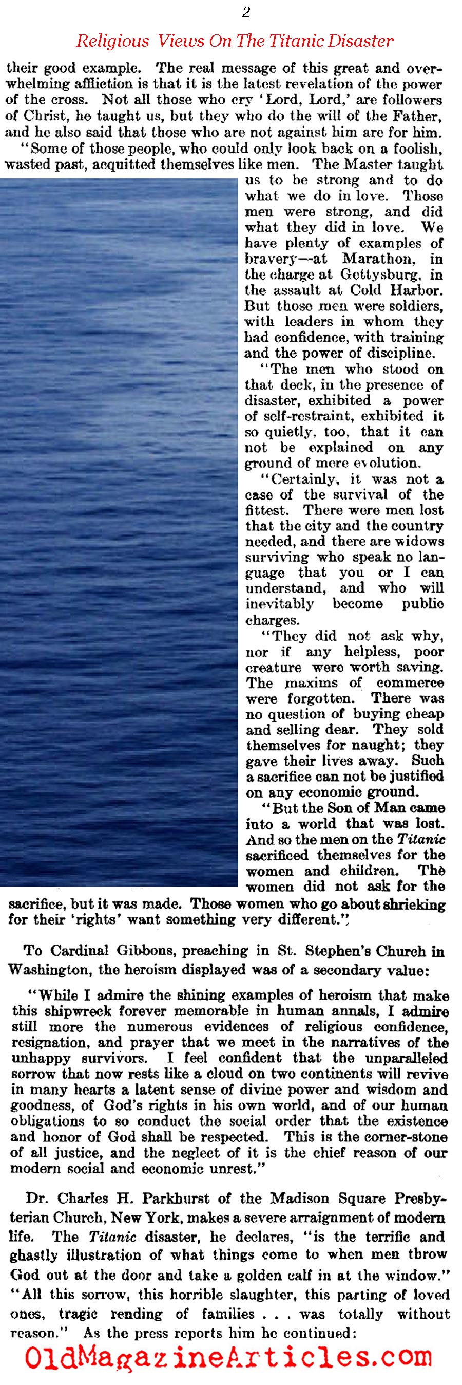 The Titanic Disaster and the Will of God
