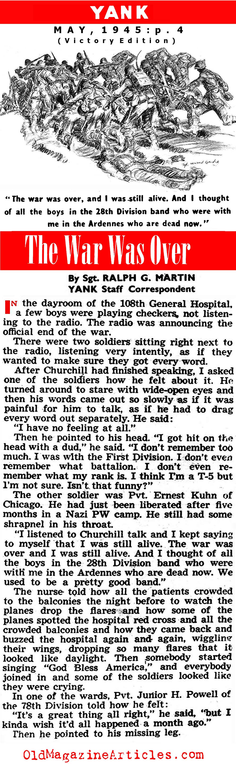 VE-Day at a London Army Hospital...