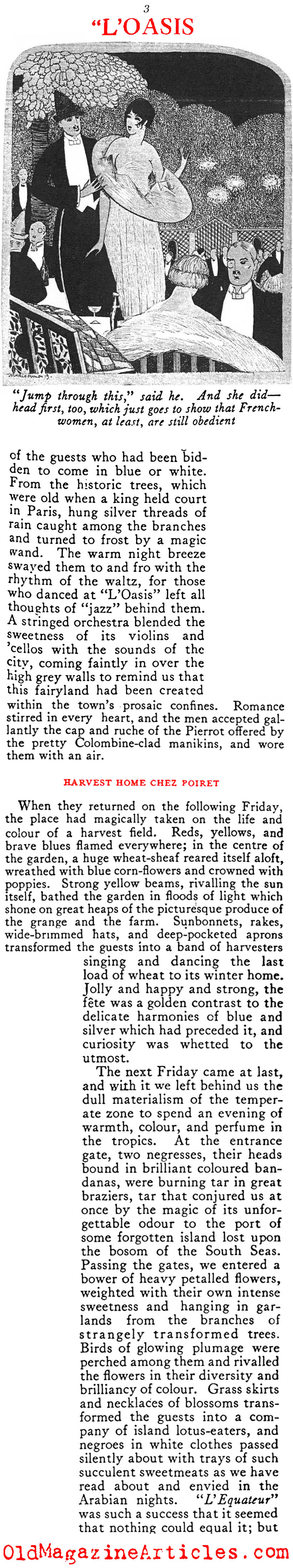 Paul Poiret and[BR] the Paris of 1919