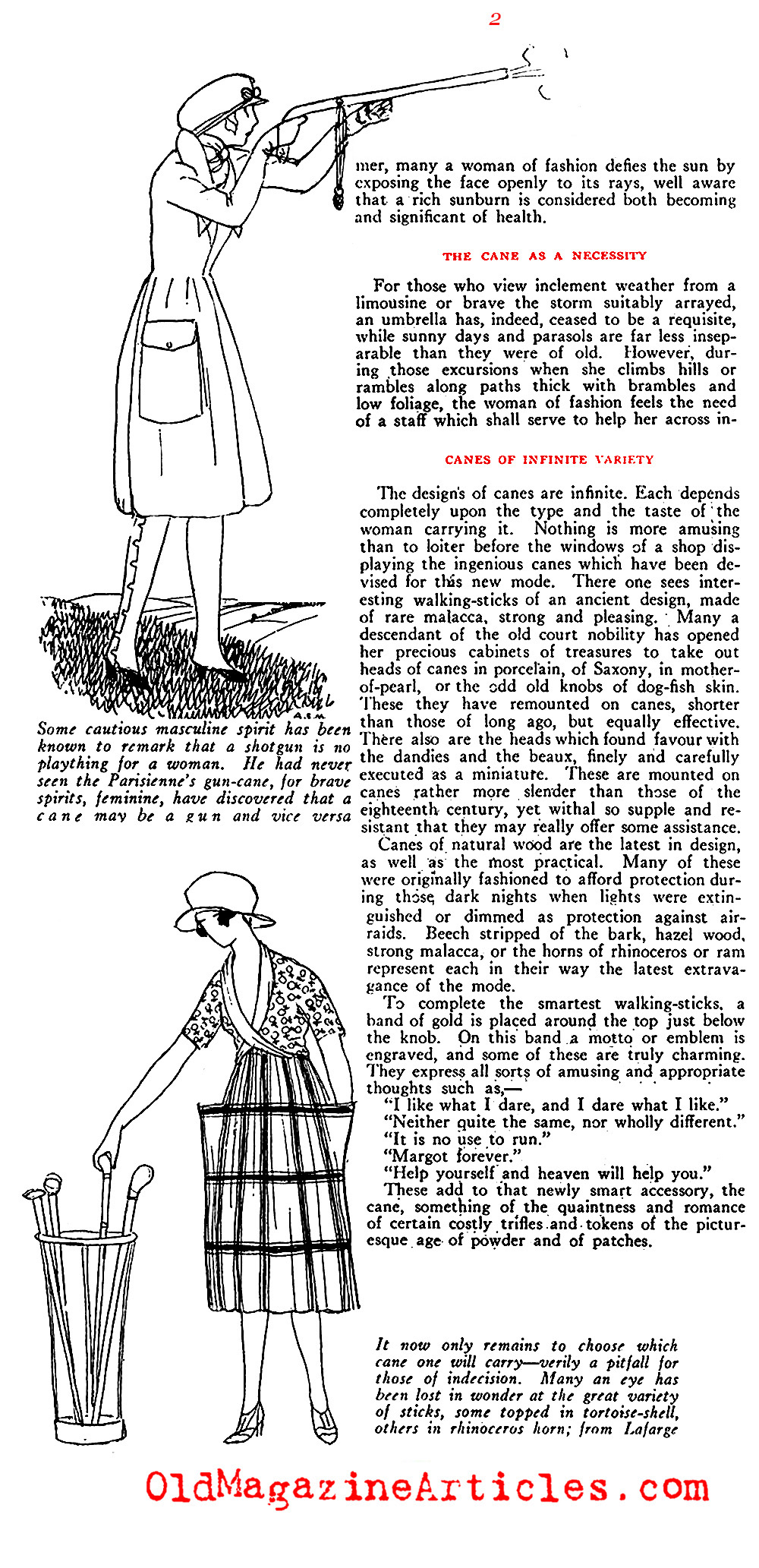 The Chic Walking Canes of 1919
