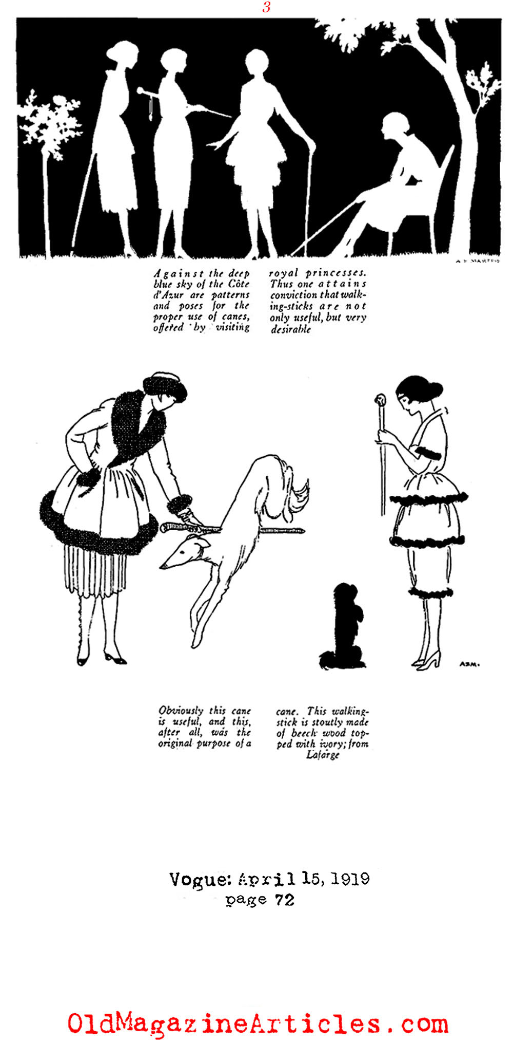 The Chic Walking Canes of 1919