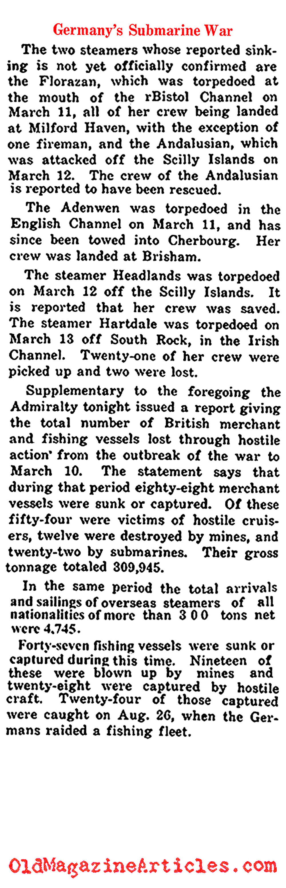 Early-War U-Boat Operations