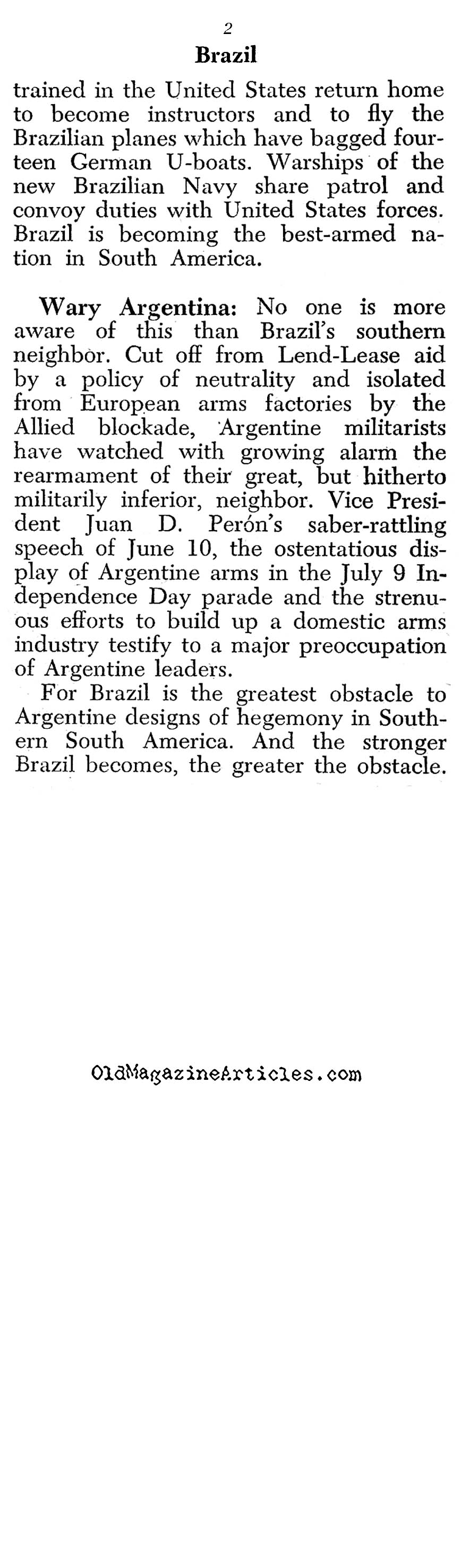 The Brazilian Army of World War II