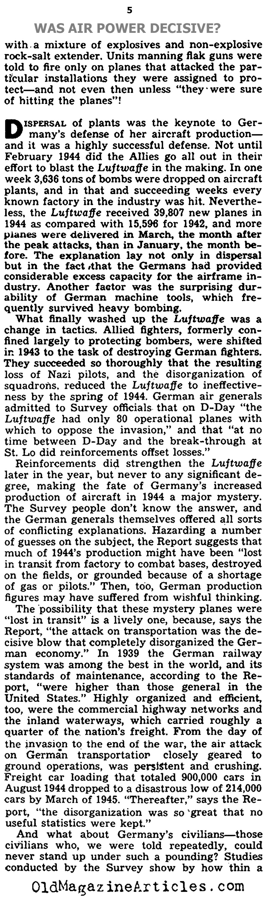 Results of Bombers[br] Over Germany