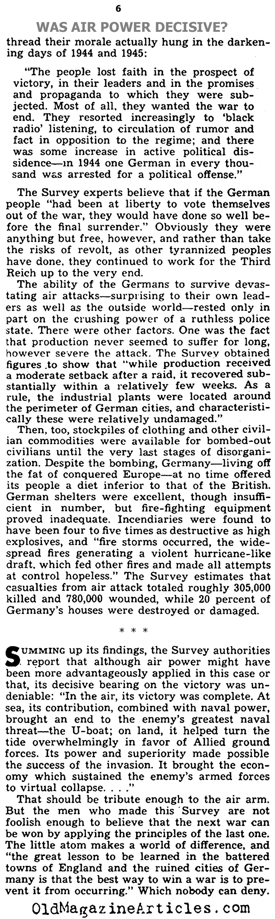 Results of Bombers[br] Over Germany