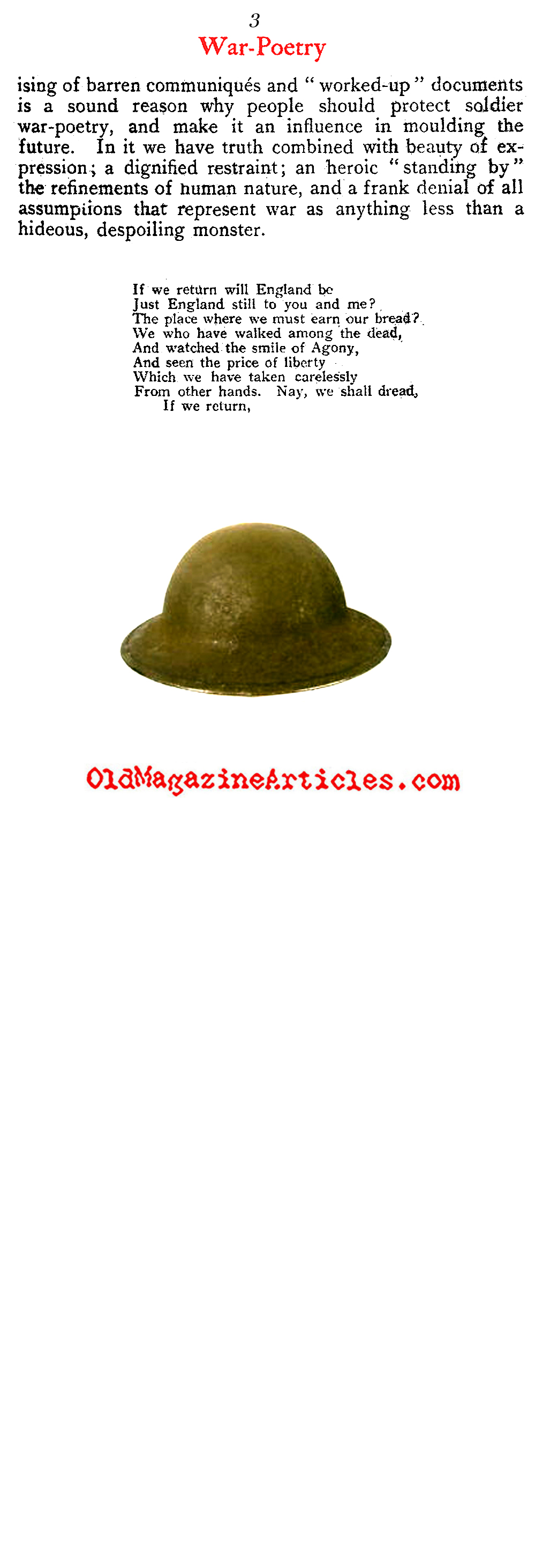 The Soldier-Poets of the First World War