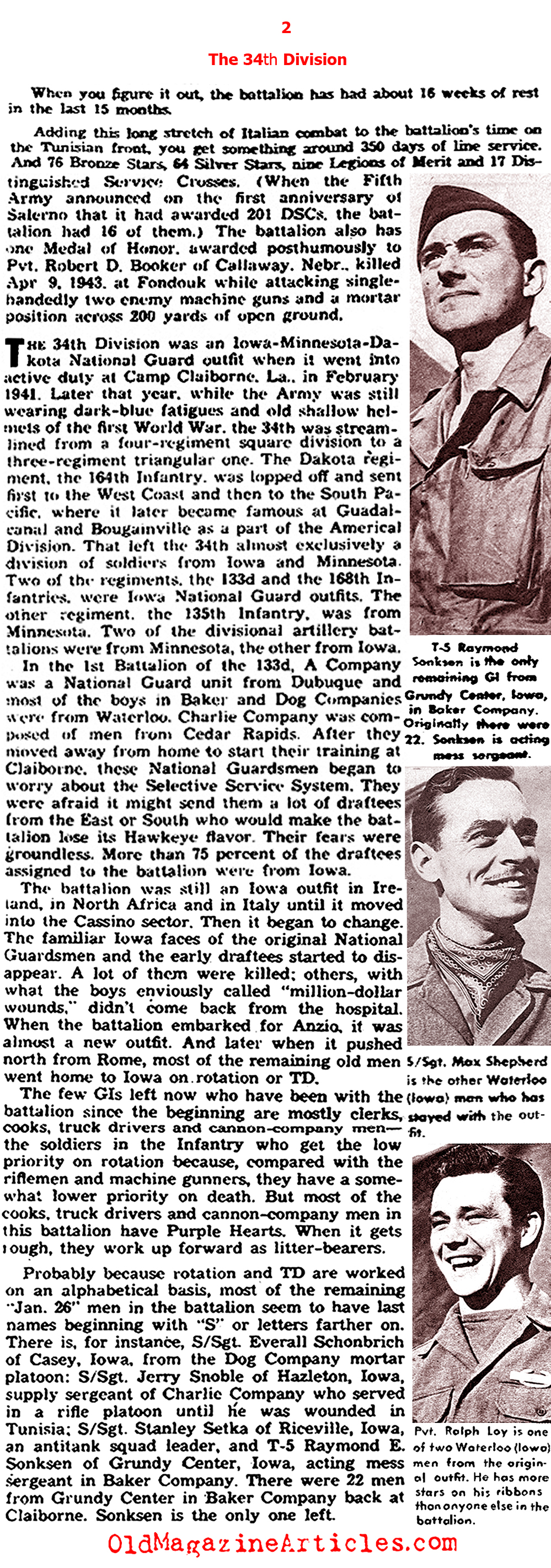 The Iowa Men of the 34th Division