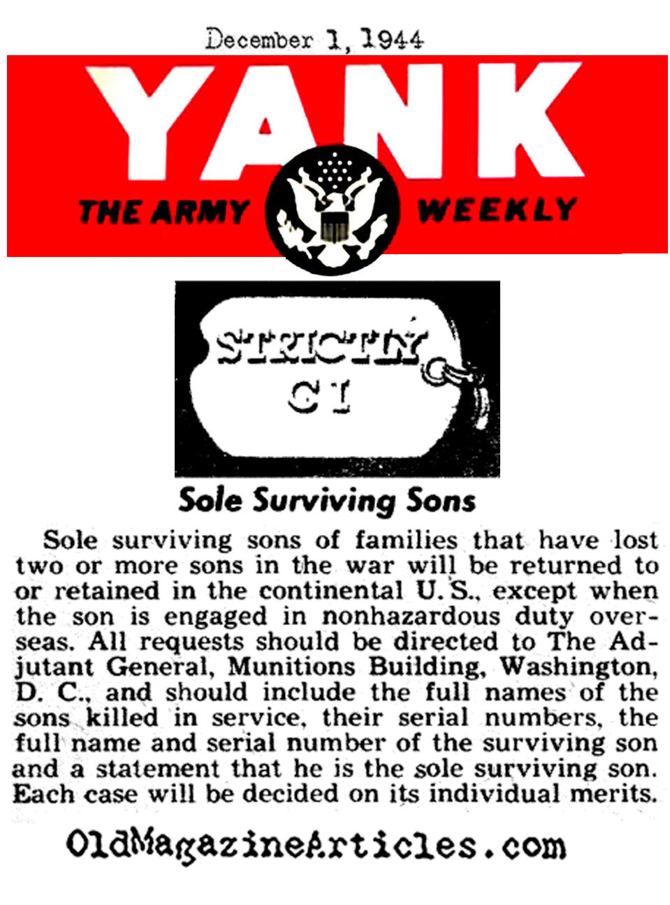 SAVING PRIVATE RYAN and Common Sense in the U.S. Army