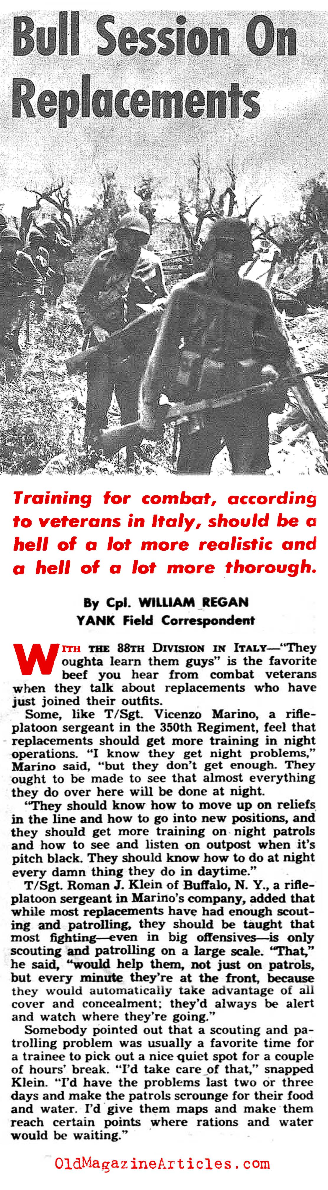 The Trouble with U.S. Infantry Replacements
