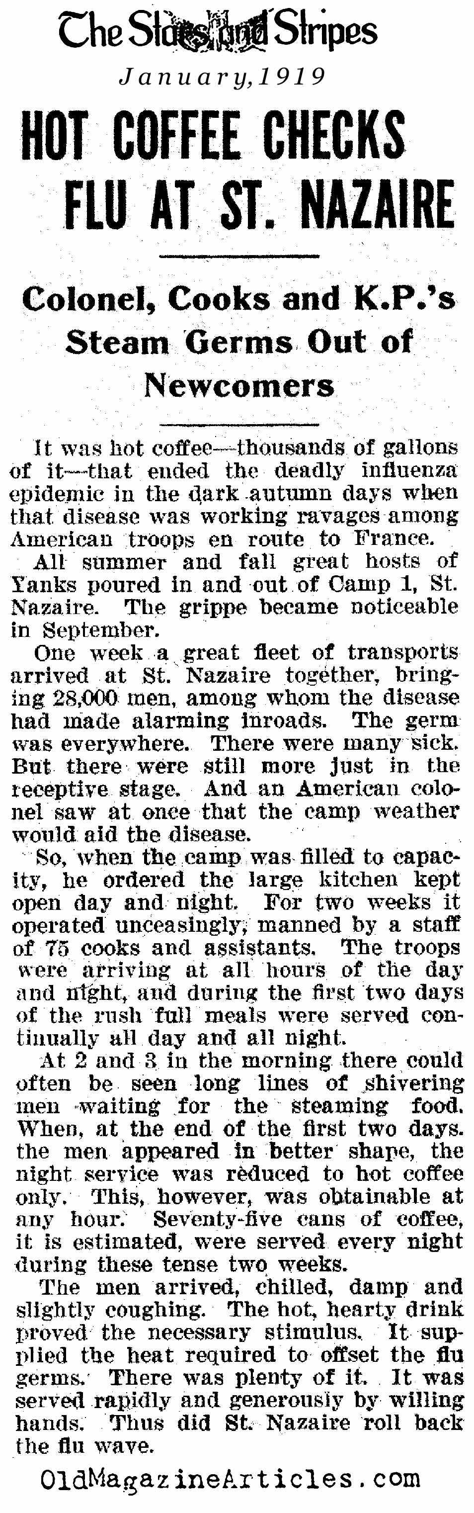 Influenza Infected U.S. Troop Ships