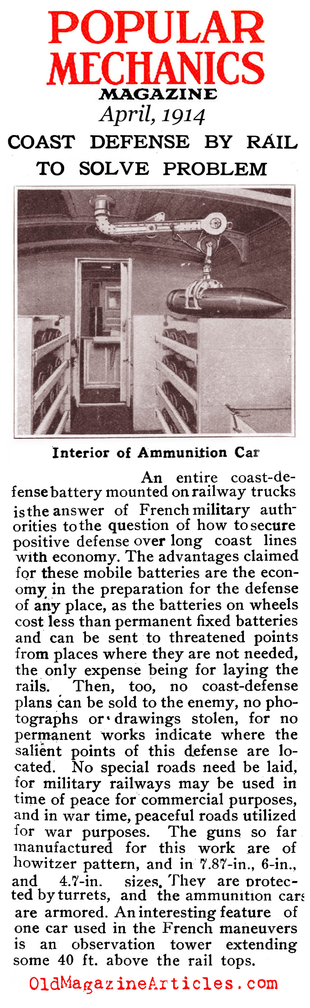 The W.W. I Railway Gunsof the French Army